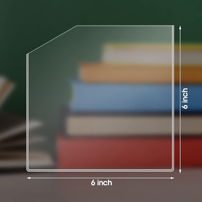 Tinlade 12 Pcs Adhesive Clear Corner Pockets 6 x 6 Inch Sticky Pocket Sleeves Self Adhesive Planner Pockets Adds Extra Storage Space to Notebooks Folders Planner Accessories, Home Office School