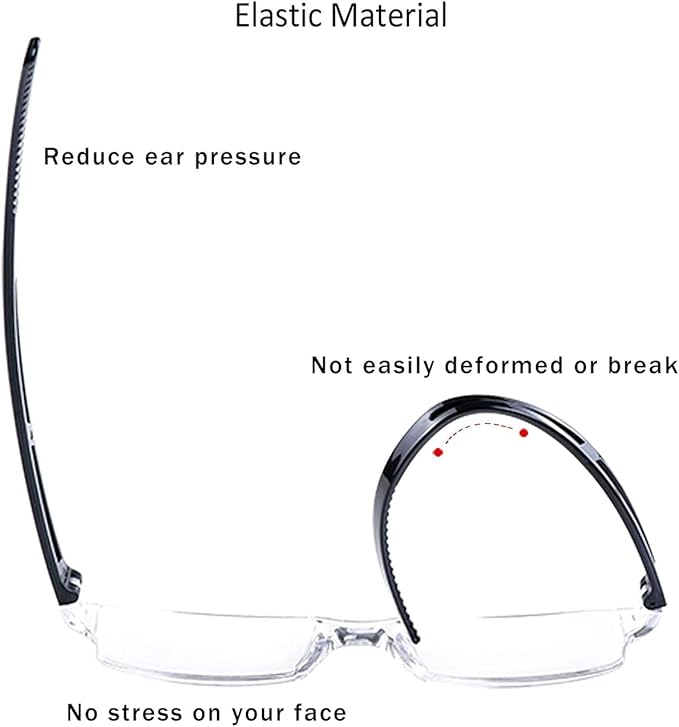 Viseng 3-in-1 Blue Light Reading Glasses & Sunglasses - Ultra-Light Rimless Readers for Men/Women, HD Vision Indoor/Outdoor + UV400 Protection (Frameless Design)+1.0