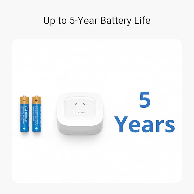 YoLink Water Leak Starter Kit: Hub + 4 Leak Sensor 1 (Silent), LoRa Long-Range, App/SMS/Email Alerts, D2D Offline Triggers, 2 AAA Up to 5-Year Battery, Works with Alexa/IFTTT/Home Assistant