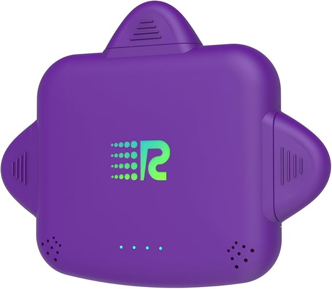 Rush Charge Universe 3 in 1 Portable Charger 3300mah, 2.4A High-Speed Fast Charging Compatible with iPhone and Android Lightning, Type C, Micro-USB Charges 3 Devices at a Time Pre-Charged RC33 Purple