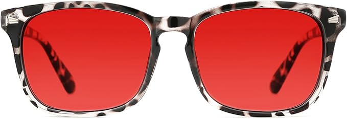 TIJN Sleep Glasses for 99.9% Blue Green Light Blocking Dual AR Coatings Red Lens for Computer Gaming Reduce Eyestrain