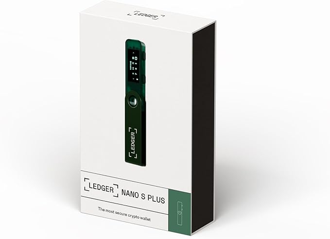 Ledger Nano S Plus (Emerald Green) : The Perfect Entry-Level Hardware Wallet to securely Manage All Your Crypto and NFTs (for Android or Desktop only)