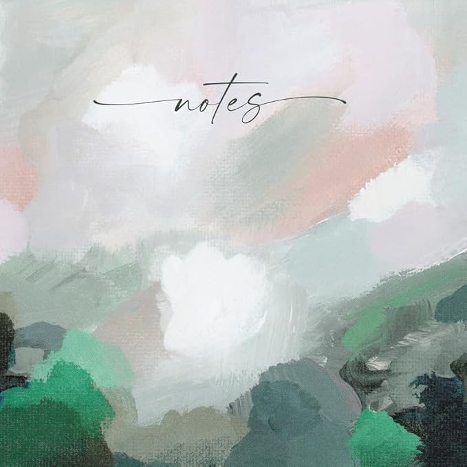 Minted Light Seeker Notebook, Writing Journal for Notes & Journaling, Durable Paper Cover, Painted, Abstract, Modern Art Design, Spiral Bound Journal Notebook with 160 Lined Pages, 5.5" x 8.5"