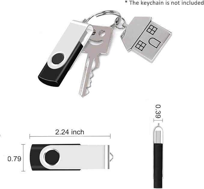 1GB Bulk Flash Drive 200 Pack, EASTBULL USB 2.0 Flash Drives Bulk Thumb Drives Bulk USB Drive Pack (Black)