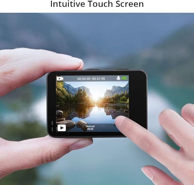 AKASO Brave 7 LE 4K60FPS 20MP WiFi Action Camera with Touch Screen EIS 2.0 Zoom Remote Control 131ft Waterproof Underwater Camera with Selfie Stick Extendable Tripod Stand and Carrying Case Bundle