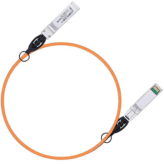 ipolex Colored 10G SFP+ Twinax Cable, Direct Attach Copper(DAC) Passive Cable, 1m (3.28ft) in Orange, for Cisco SFP-H10GB-CU1M, Meraki, Ubiquit, Mikrotik, Intel, Fortinet, Netgear and More