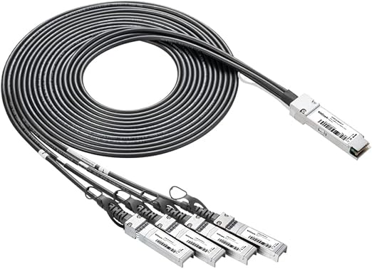 10Gtek 40G QSFP+ to 4xSFP+ Breakout DAC for Cisco QSFP-4SFP10G-CU1.5M - 40GBASE-CR4 Passive Direct Attach Copper Twinax QSFP to SFP Cable for Cisco Devices, 1.5-Meter