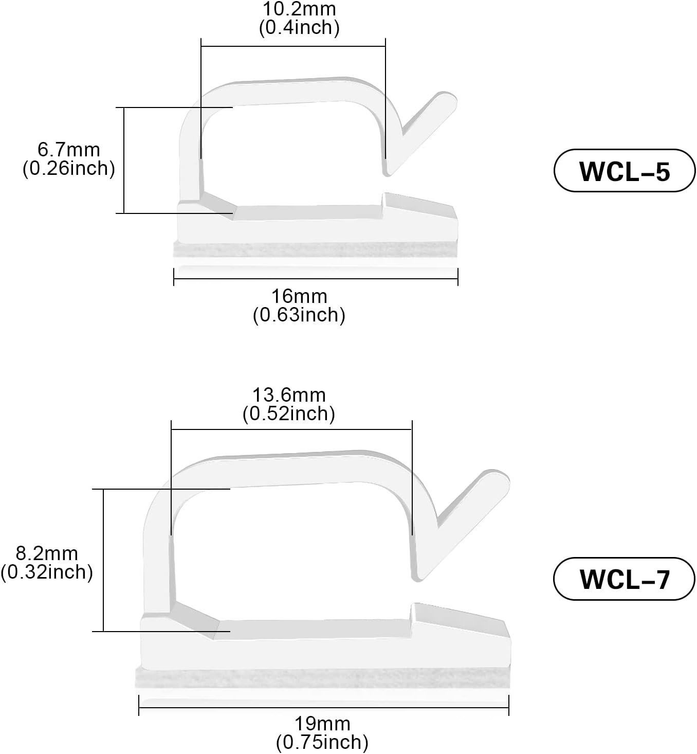 120 Pcs XHF Adhesive Cable Wire Clips White, Cable Staples Outdoor Cable Management Wire Organizer Cord Holder for Under Desk, Car, Wall, TV PC Ethernet Cable