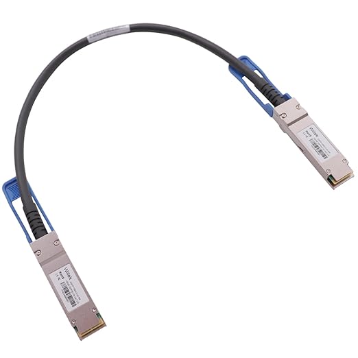 100GbE QSFP28 DAC Twinax Cable, 0.5 Meter 100GBASE-CR Passive Copper Cable, Compatible for Mellanox MCP1600-C0005, with Blue Pull Tab