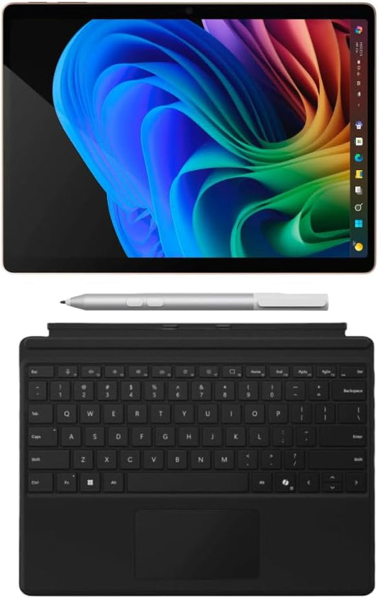 Microsoft Surface Pro 11 Copilot PC Bundle, 13" 2.8K Touchscreen Tablet with Black Keyboard & Business Pen, Snapdragon X Plus, 16GB RAM, 512GB SSD, Win 11 Pro, Dune