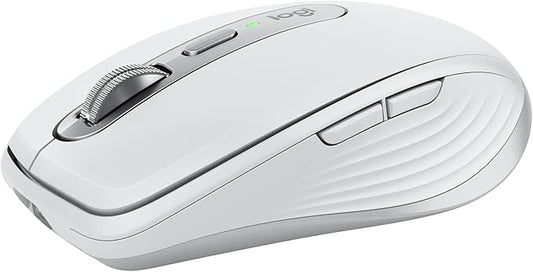 Logitech MX Anywhere 3S Compact Wireless Mouse, Fast Scrolling, 8K DPI Any-Surface Tracking, Quiet Clicks, Programmable Buttons, USB C, Bluetooth, Windows PC, Linux, Chrome, Mac - Pale Grey