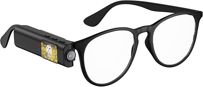 Hands Free Clip On POV Sports Camera 110 Degree 2.7K, WiFi Mini Camera for Glasses with Live View, Cycling Fishing Vlog Recorder, Kids Pets Daily Recording, Includes 16GB Card(Black)