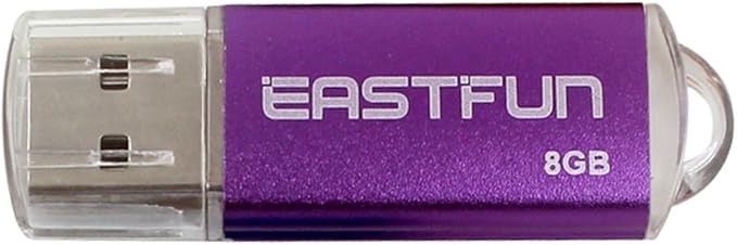 EASTFUN 5Pcs 8GB USB Flash Drive USB 2.0 Flash Memory Stick Thumb Stick Pen(Five Mixed Colors: Blue Purple Rose Green Gold)