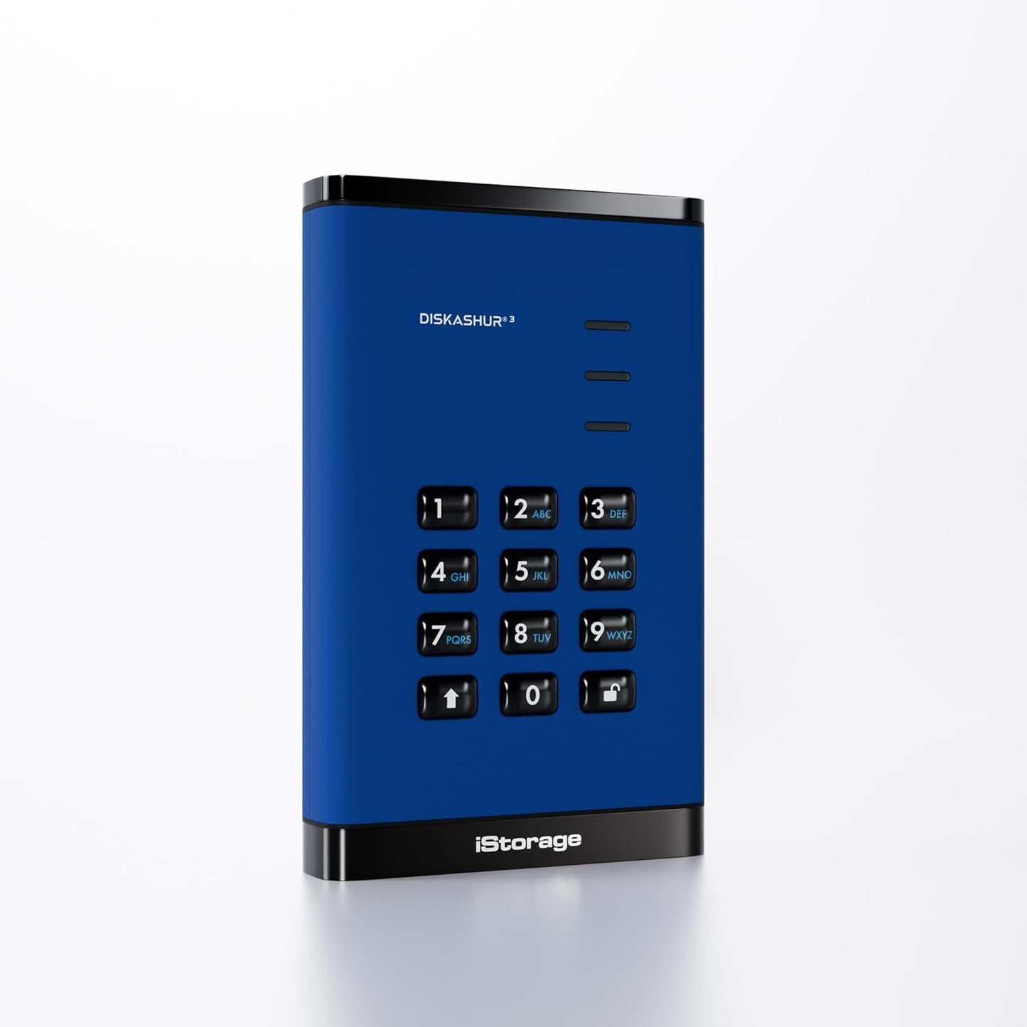 iStorage diskAshur3 SSD 1TB Blue - Secure Portable Solid State Drive - Password Protected - Dust & Water Resistant - Hardware Encryption