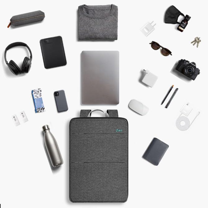 ZINZ Slim & Expandable Laptop Backpack 15 15.6 16 Inch Sleeve with USB Port, Spill-Resistant Notebooks Bag Case for Most 14-16 Inch MacBooks Surface-Books Dell HP Lenovo Asus Computers,G01BK02