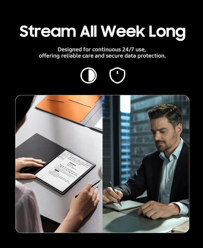 iFLYTEK AINOTE Air 2 Bundle with Blue Folio Case, 8.2-inch AI Paper Tablet Writing Tablet, Digital Notebook with Pen, Voice-to-Text Transcription, Multi-Languages Chatgpt Support