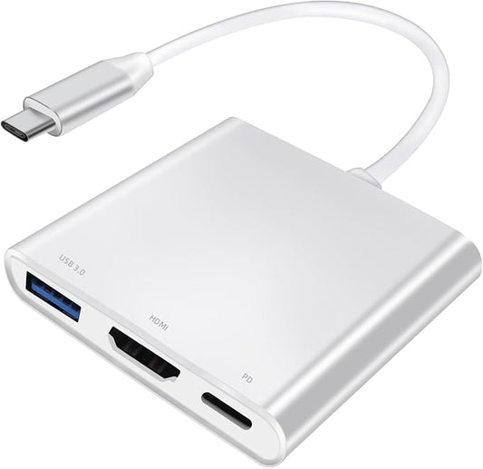 USB C Hub, 4K USB C to HDMI Adapter Multiport AV Converter with 100W PD Output C Port & USBA 3.0 Port Compatible for MacBook Pro/Air, iPad, Tablets, Switch, TV, Monitor and More