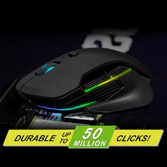 2.4G Wireless/Wired Gaming Mouse Portable Ergonomic Game Mice with USB Receiver, 16000 DPI Optical Sensor, 8 Programmable Buttons for Laptop, Notebook, PC Computer, MacBook