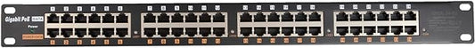 PoE Texas 24 Port PoE Injector - Multi-Port PoE Gigabit Rack Mount Midspan for IP Cameras, Phones, WiFi AP, Add Power Over Ethernet to Non-PoE Switch or Network Router, Includes 56v 240w Power Supply