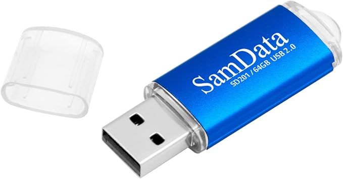 5 Pack 64GB USB Flash Drives USB 2.0 Thumb Drives Memory Stick Jump Drive Zip Drive, 5 Colors: Black Blue Green Gold Red