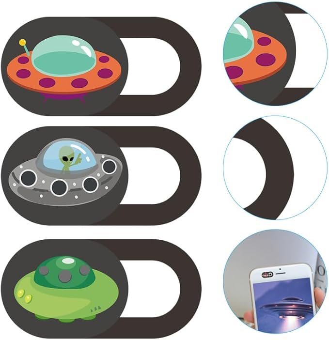 ARTIBETTER Webcam Privacy Lens Protector Camera Cover Slide 3pcs Set Elegant Decorative Cover for Laptops Creative Pattern