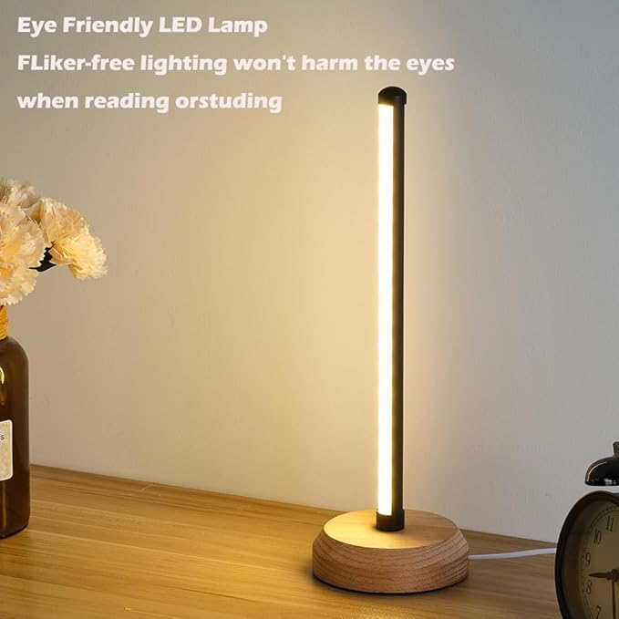 Bedside Table Lamp for Bedroom, 3-Color Temperature Lamp,Bedroom Bedside Night Light, Dimmable Led Lighting, Small Table Lamps for Living Room OfficeCreative Home Decor, Unique House warmging GIF