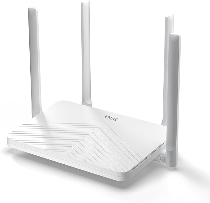 DBIT AC1200 Gigabit WiFi Router 2.4GHz +5GHz Dual Band MU-MIMO Wireless Internet Router, 4 x 10/100/1000Mbps Ethernet Ports, 4 x 5dBi Antennas, Support Bridge, Repeater Mode, EasyMesh