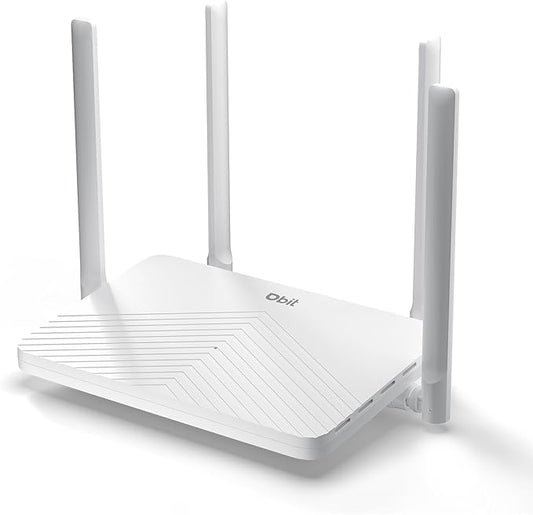 DBIT AC1200 Gigabit WiFi Router 2.4GHz +5GHz Dual Band MU-MIMO Wireless Internet Router, 4 x 10/100/1000Mbps Ethernet Ports, 4 x 5dBi Antennas, Support Bridge, Repeater Mode, EasyMesh