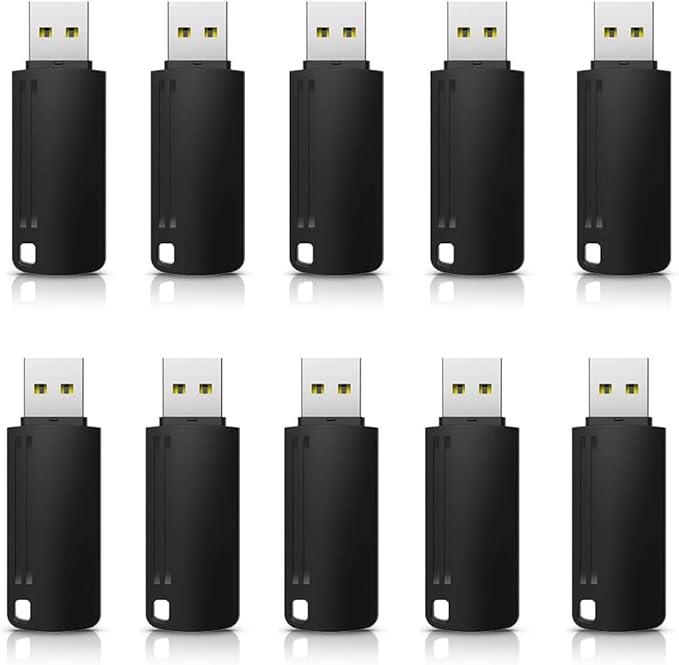 KEXIN 32GB Flash Drive Thumb Drive 10 Pack 32G USB Flash Drive Bulk Memory Stick with LED Indicator, Flash Drives Design in Snap Cap