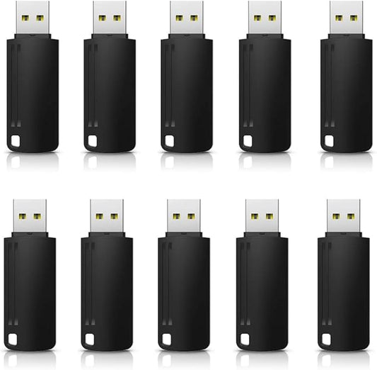 KEXIN 32GB Flash Drive Thumb Drive 10 Pack 32G USB Flash Drive Bulk Memory Stick with LED Indicator, Flash Drives Design in Snap Cap