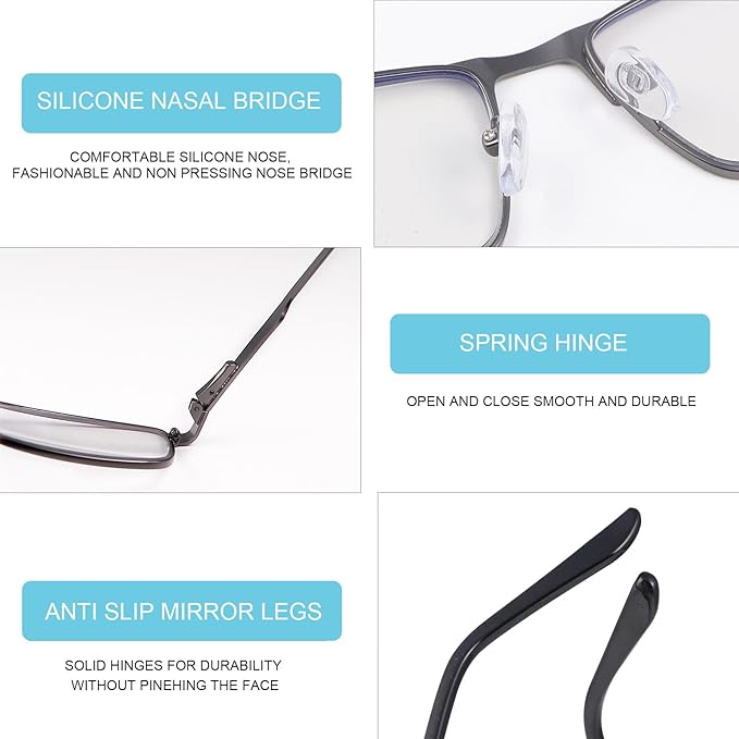 YIMI Blue Light Blocking Glasses UV400 With Spring Hinge Computer Gaming Blue Light Screen Blocker Glasses for Men Women