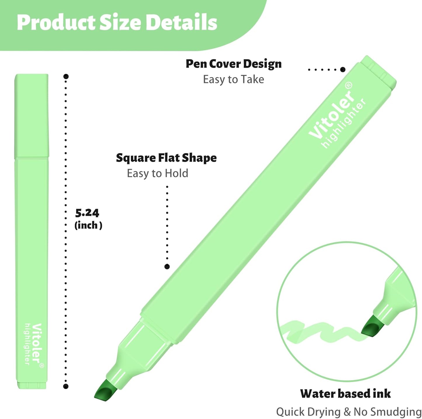 Aesthetic Highlighters,12pcs Chisel Tip Highlighter, Pastel Candy Colors, Cute Assorted Colors Highlighter, Bible Highlighters and Pens No Bleed for Bible Pages