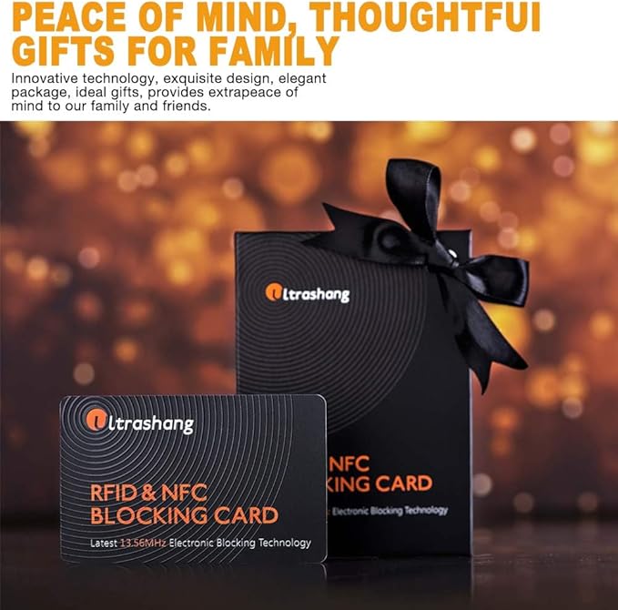 Ultrashang 2Pcs RFID Blocking Card, Fuss-free Protection for Entire Wallet Shield, Credit Card Protector NFC Bank Debit Blocker, Identity Theft Prevention for Passport Travel Security (Ver. 2.0)