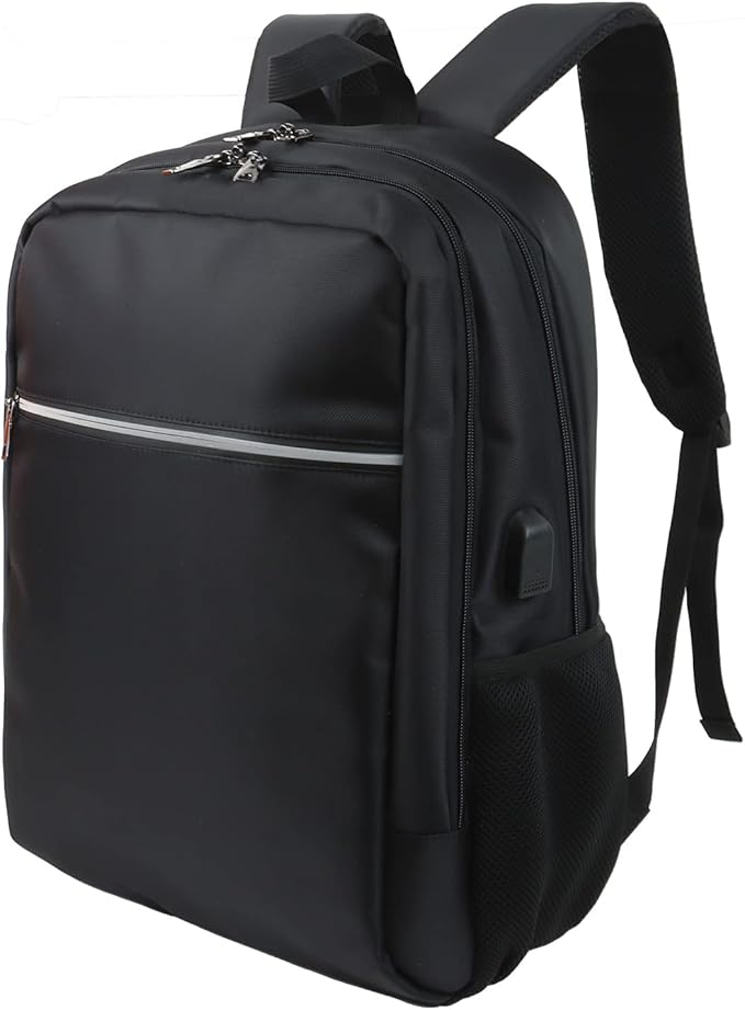 Laptop Backpack for Men Women, Travel Business Backpack with USB Charging Port and Anti Theft Pocket, Fits 17 Inch Laptop,Black
