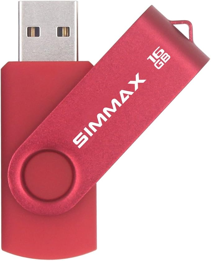 USB Flash Drives 2 Pack 16GB Memory Stick Swivel Design USB 2.0 Flash Drive Thumb Drive Zip Drives (16GB Black Red)