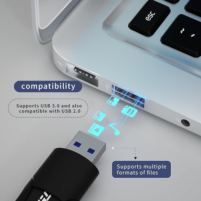 32GB 5 Pack USB 3.2 Gen 1 (USB 3.1) Flash Thumb Drive, External Data Storage Memory Stick Compatible with Computer/Laptop