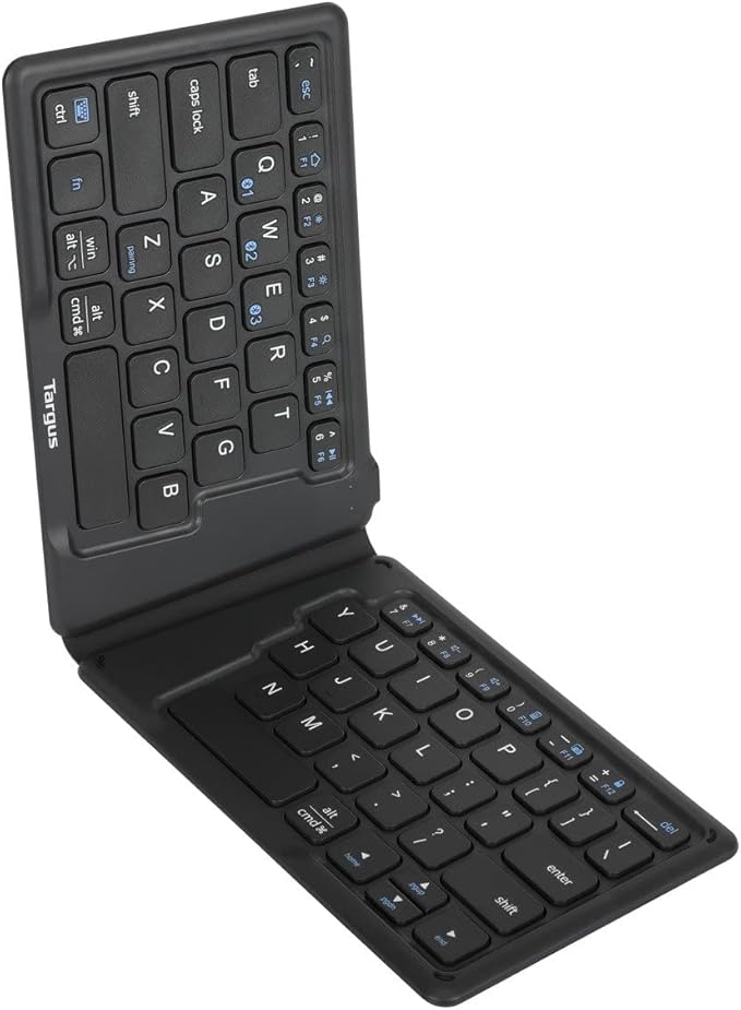 Targus Ergonomic Foldable Bluetooth Antimicrobial Keyboard, Black (AKF003US)