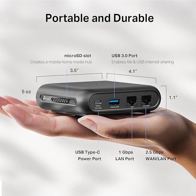 TP-Link Dual-Band Wi-Fi 6 AX3000 Travel Router TL-WR3002X | Multi-Gig Portable | OpenVPN, WireGuard | Easy Public WiFi Sharing | Hotel/Cruise/Travel Approved | Phone WiFi Tether | USB 3.0 | Multi-Mode