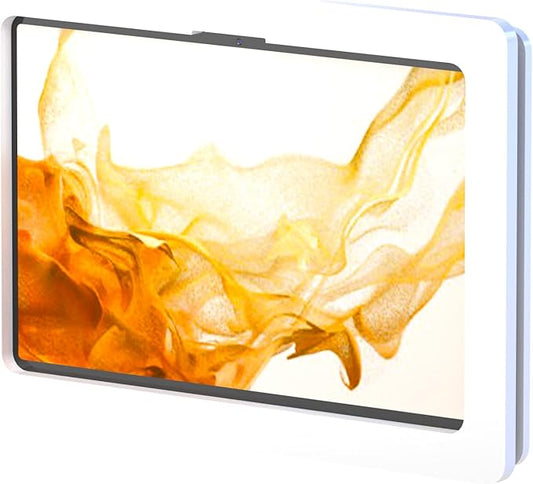 TABcare Security Anti-Theft Acrylic VESA Enclosure for Samsung Galaxy TAB S9+ S8+ S7+ 12.4, S7 FE & S9 FE+ with Wall Mount Kit (White, TAB S9+ S8+ S7+ S7 FE S9 FE+ 12.4)