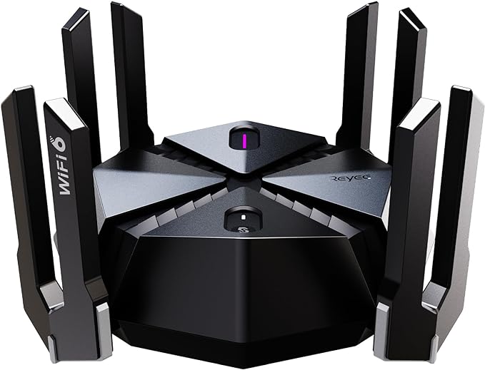 Reyee AX6000 WiFi 6 Router, Wireless 8-Stream Gaming Router, 8 FEMs, 2.5G WAN,2.0 GHz Quad-Core CPU, WPA3, Smart VPN for Large Home E6