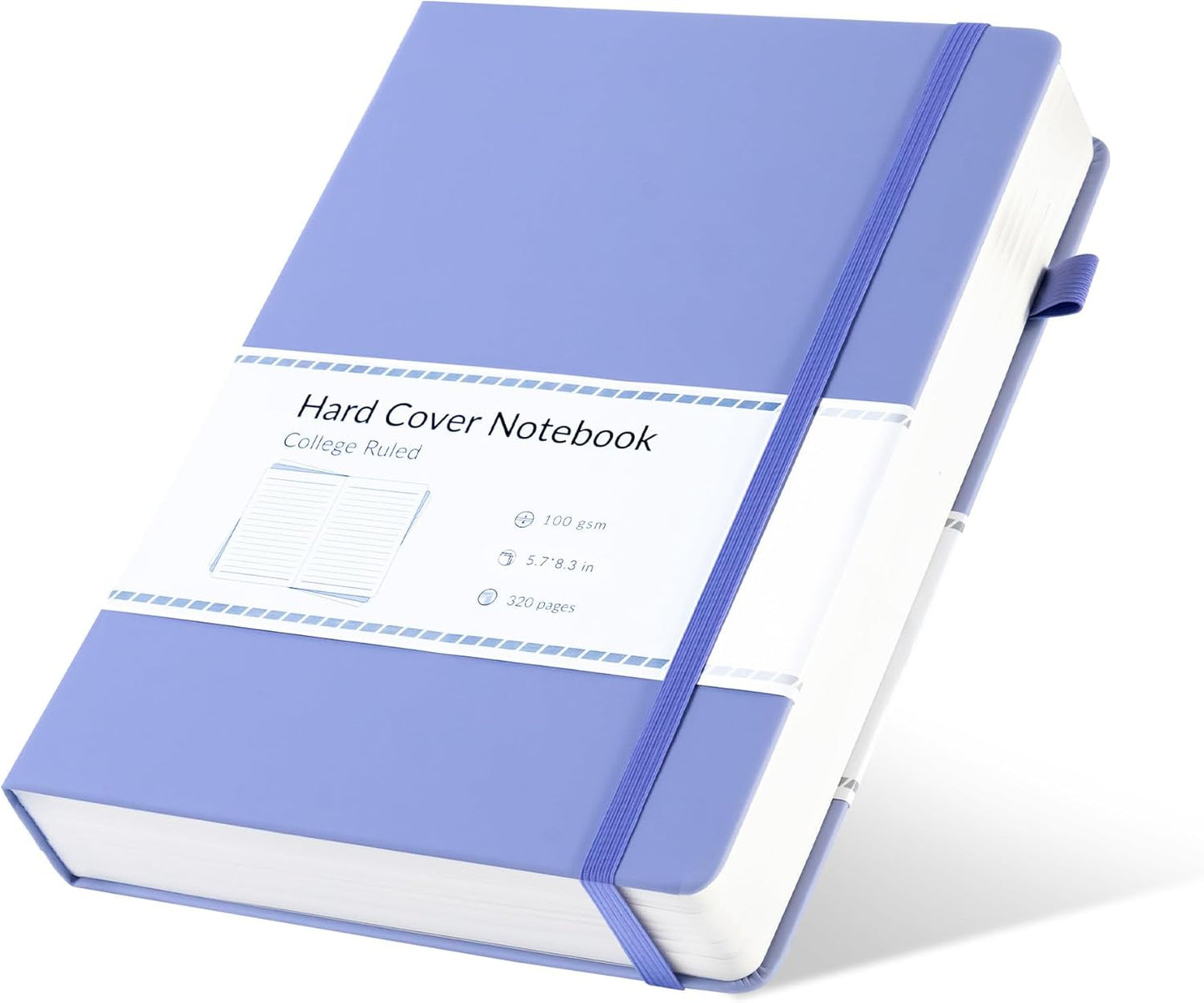 CAGIE Purple Journal Notebook for Women Men 320 Pages 100 Gsm Paper Thick Lined Journaling Notebooks A5 Leather Journals for Writing Hardcover Journal SuppliesDiary, 5.7x8.3 In