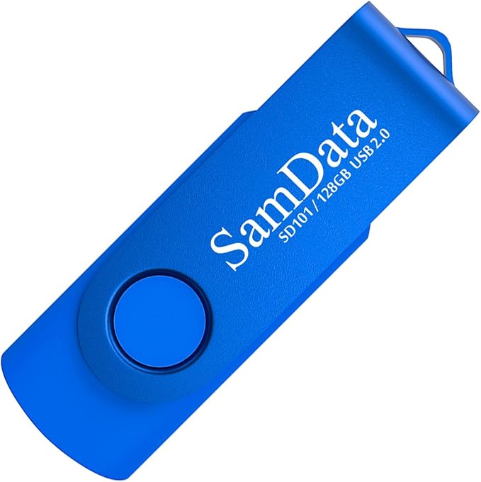 128GB USB Flash Drives 1 Pack 128GB Thumb Drives Memory Stick Jump Drive with LED Light for Storage and Backup (1 Pack Blue)