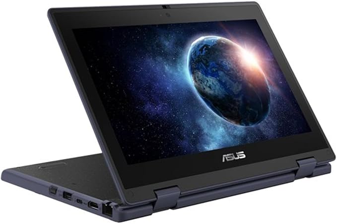 ASUS 11.6" HD Touchscreen 2 in 1 Educational Laptop, Intel Celeron N100 Processor, 4GB RAM 256GB SSD, Wi-Fi 6, Bluetooth 5.1, Spill Resistant, Anti Glare Coating, Windows 11 Pro, Mineral Gray
