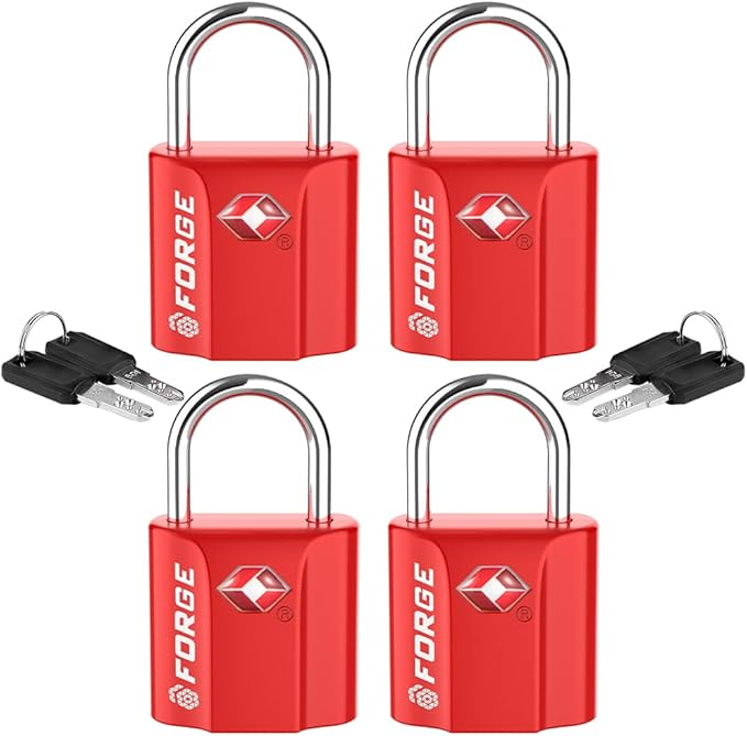 TSA Approved Luggage Locks, Ultra-Secure Dimple Key Travel Locks with Zinc Alloy Body