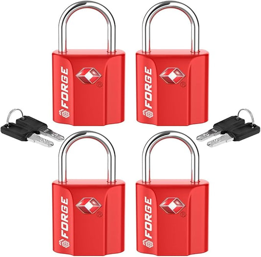 TSA Approved Luggage Locks, Ultra-Secure Dimple Key Travel Locks with Zinc Alloy Body