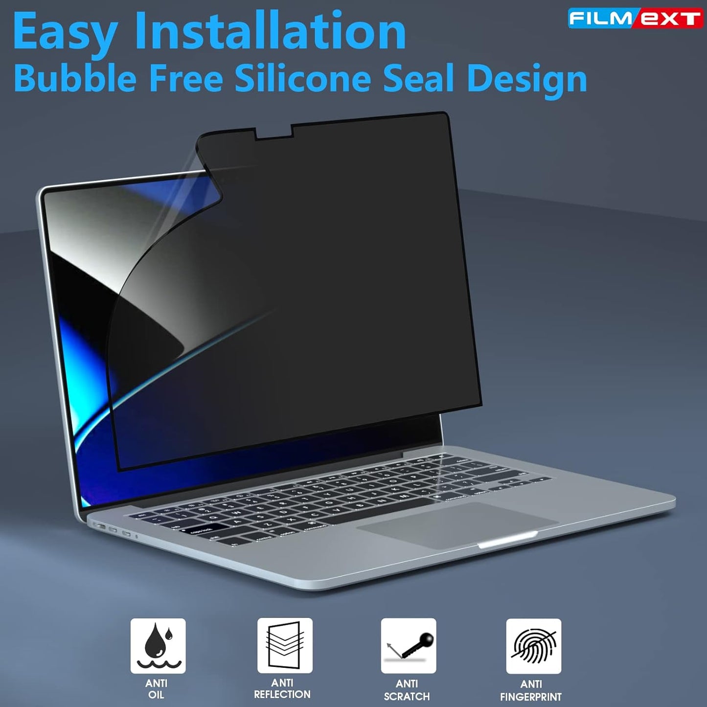 FILMEXT Macbook Pro 16 inch Privacy Screen Protector (M4 M3 M2 Max/Pro M1, A3186 A3403 A2485 A2991 A2780),Bubble Free Privacy Screen for Macbook pro 16.2 2025-2021 Eye Care/Anti-Glare Filter