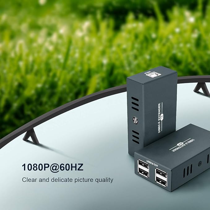 USB 2.0 Hub Extender Kit - 4 Hubs, 165ft (50m) Up to Cat7 LAN, Plug & Play, No Driver Needed