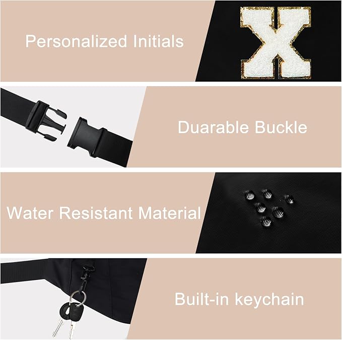 MAXTOP Large Crossbody Fanny Pack with 4-Zipper Pockets,Gifts for Enjoy Sports Festival Workout Traveling Running Casual Hands-Free Wallets Waist Pack Phone Bag Carrying All Phones