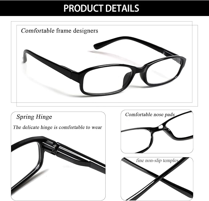 NORPERWIS 6 Pack Ladies Reading Glasses for Women Blue Light Blocking Spring Hinge Fashion Eyeglasses Readers for Women (6 Pack Mix Color-8, 4.00)