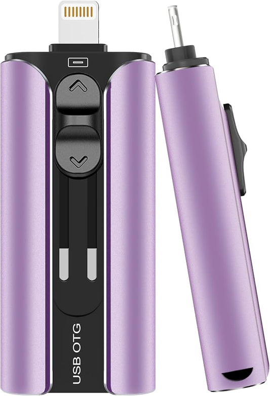 MFi Certified 256GB Flash Drive for iPhone USB Memory Stick Thumb Drive, High Speed USB Stick iPhone Flash Drive for Photos Videos,Photo Stick External Storage for iPhone/iPad/Android/PC (Purple)